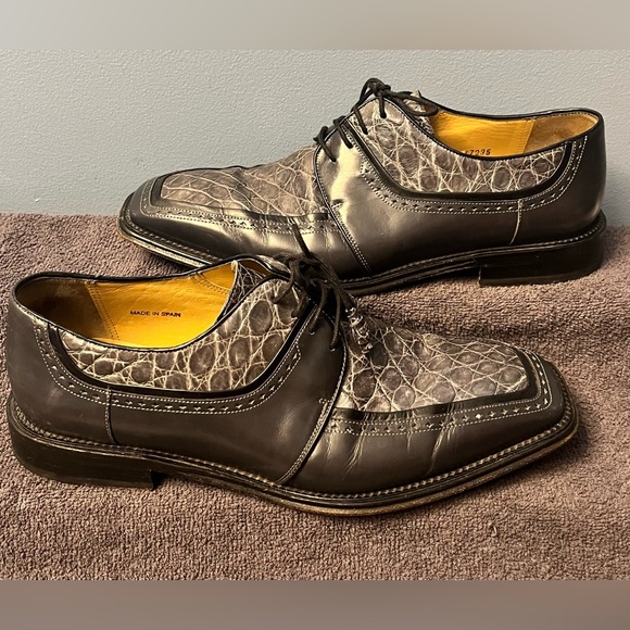 Mezlan Platinum Crocodile Mens Shoes! - Picture 2 of 12